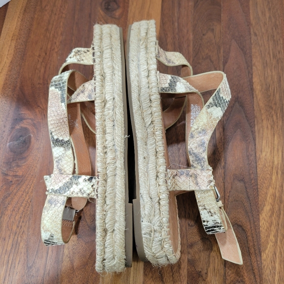 Madewell Malia Espardrille Leather Upper Strappy Sandals Size 9 - Picture 9 of 10